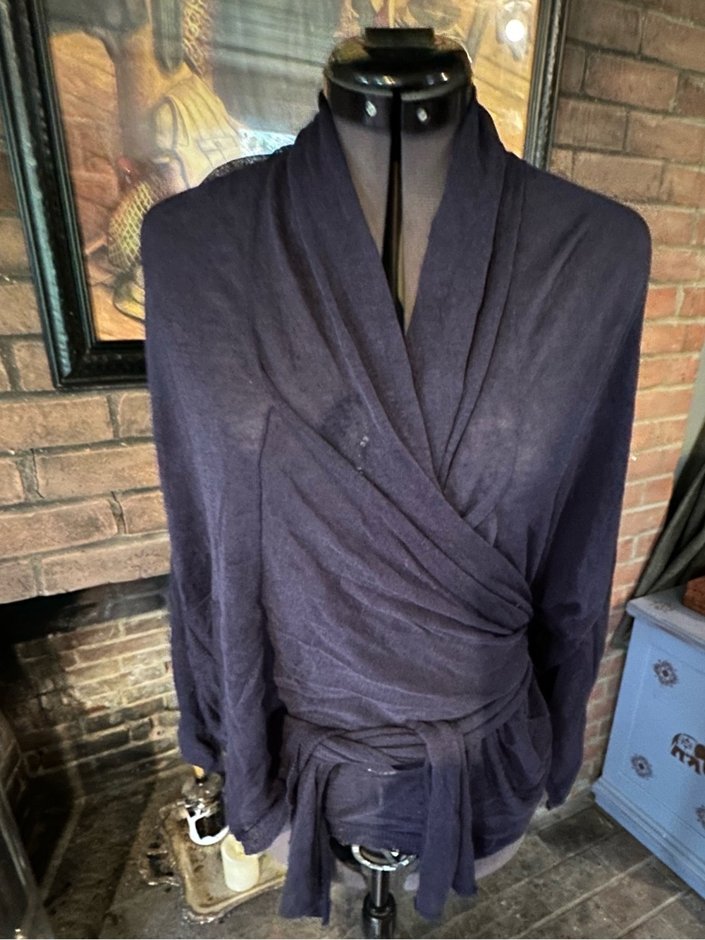 Angel of the North ethereal dark blue wrap